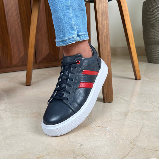 Navy Red line Sneaker