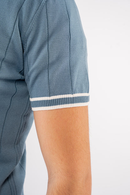 VNECK BLUE POLO