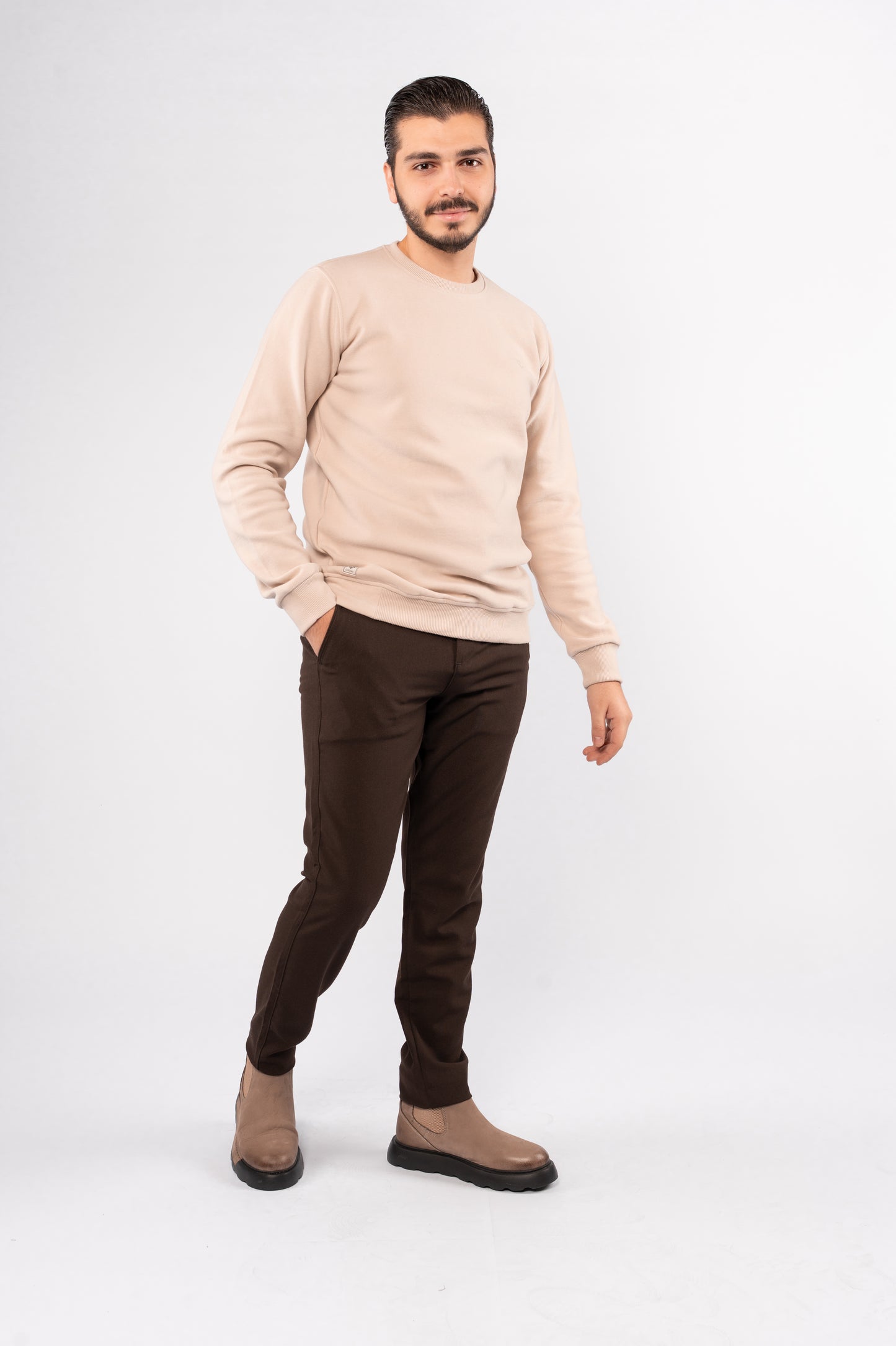 BEIGE SELANIK ROUNDNECK SWEATER