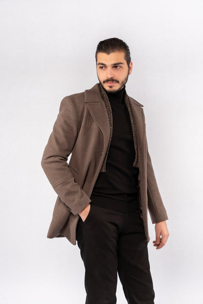 MOCHA ELEGANCE WOOL COAT