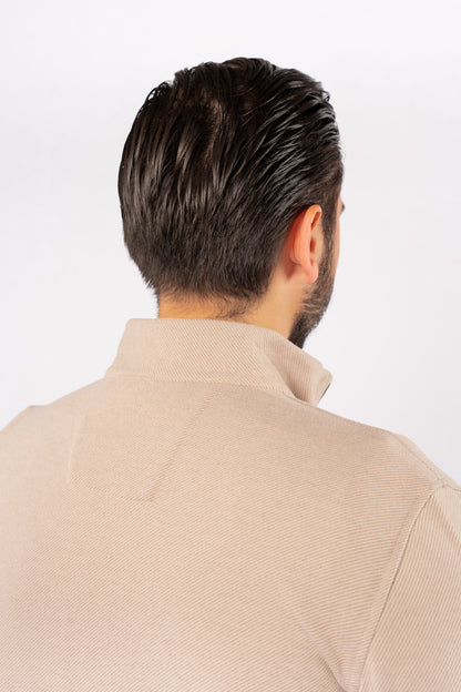 BEIGE SELANIK ZIPPER JACKET