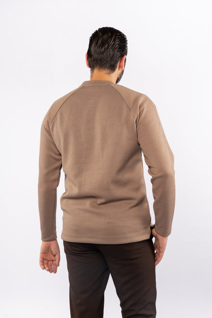 DARK BEIGE CASUAL SWEATER