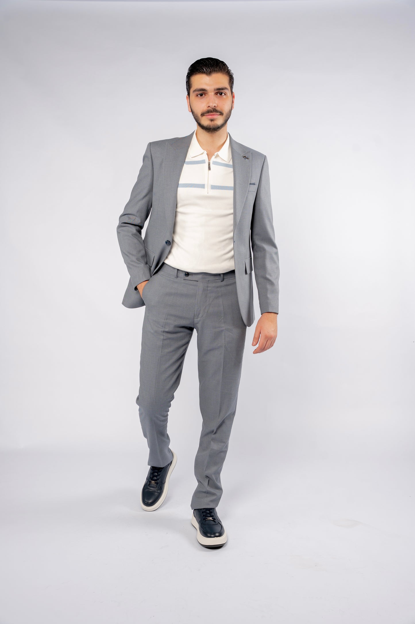 BLUE DENIM SINGLE BREASTED SUIT