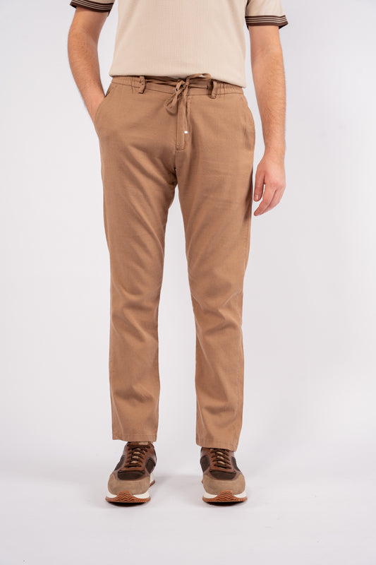 MOCHA LINEN TROUSERS