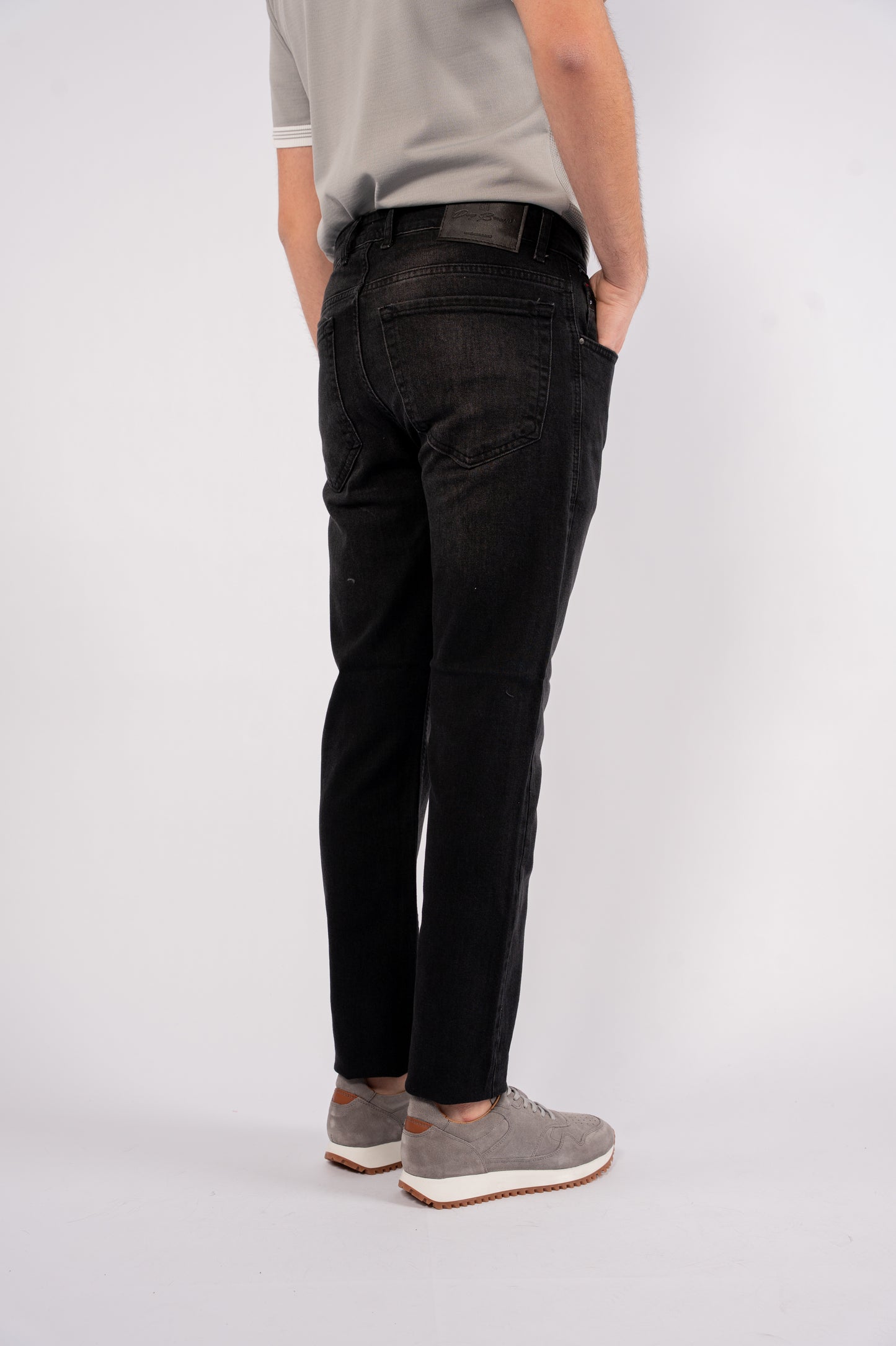 DARK GREY SLIM FIT DENIM