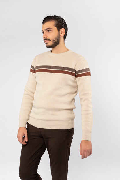 BEIGE CASUAL SWEATER