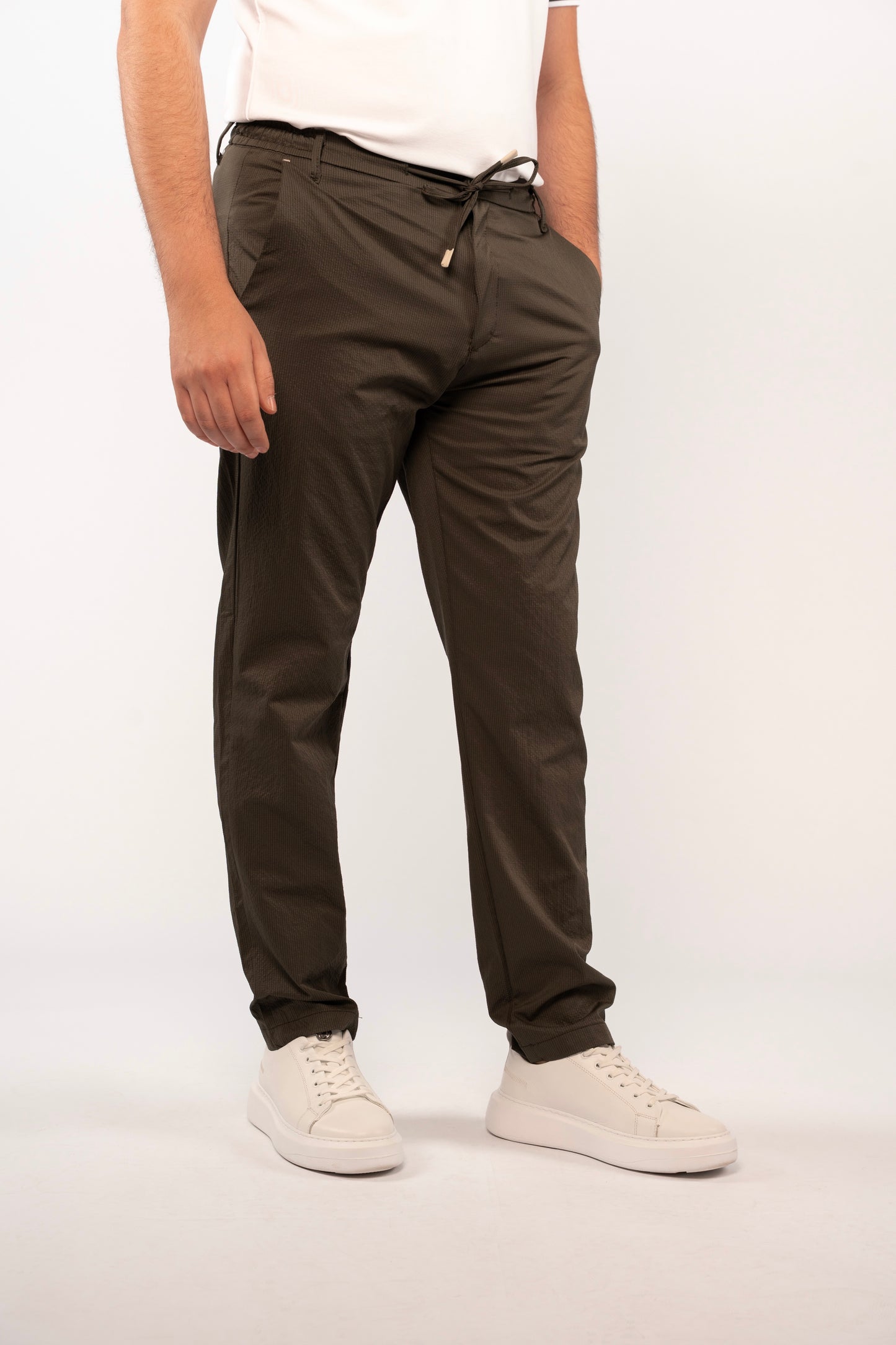 OLIVE CASUAL TROUSERS