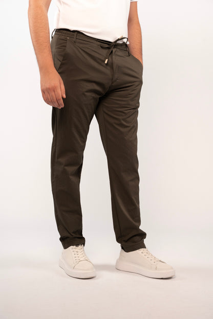 OLIVE CASUAL TROUSERS