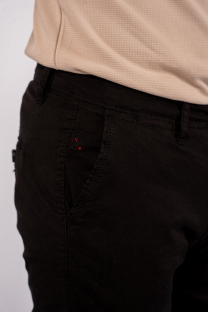 BLACK RELAXED CHINOS