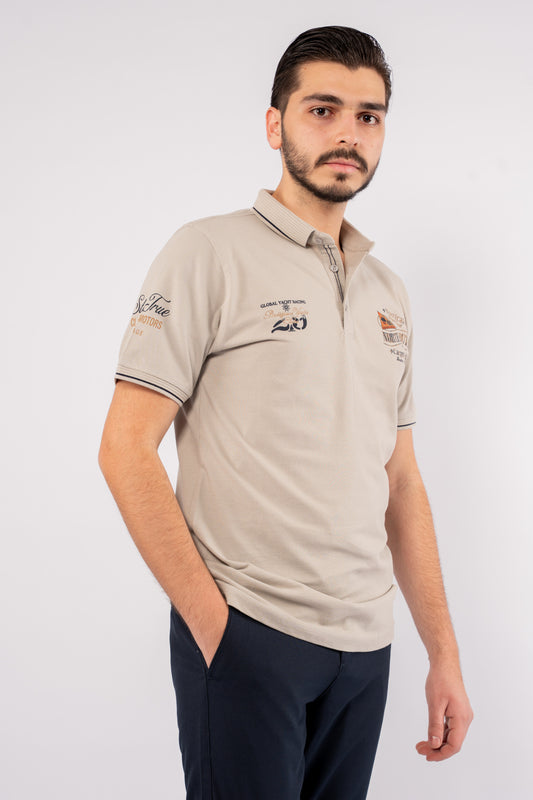 GREY BEIGE VINTAGE POLO