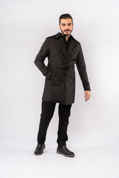 BLACK ELEGANCE TRENCH COAT