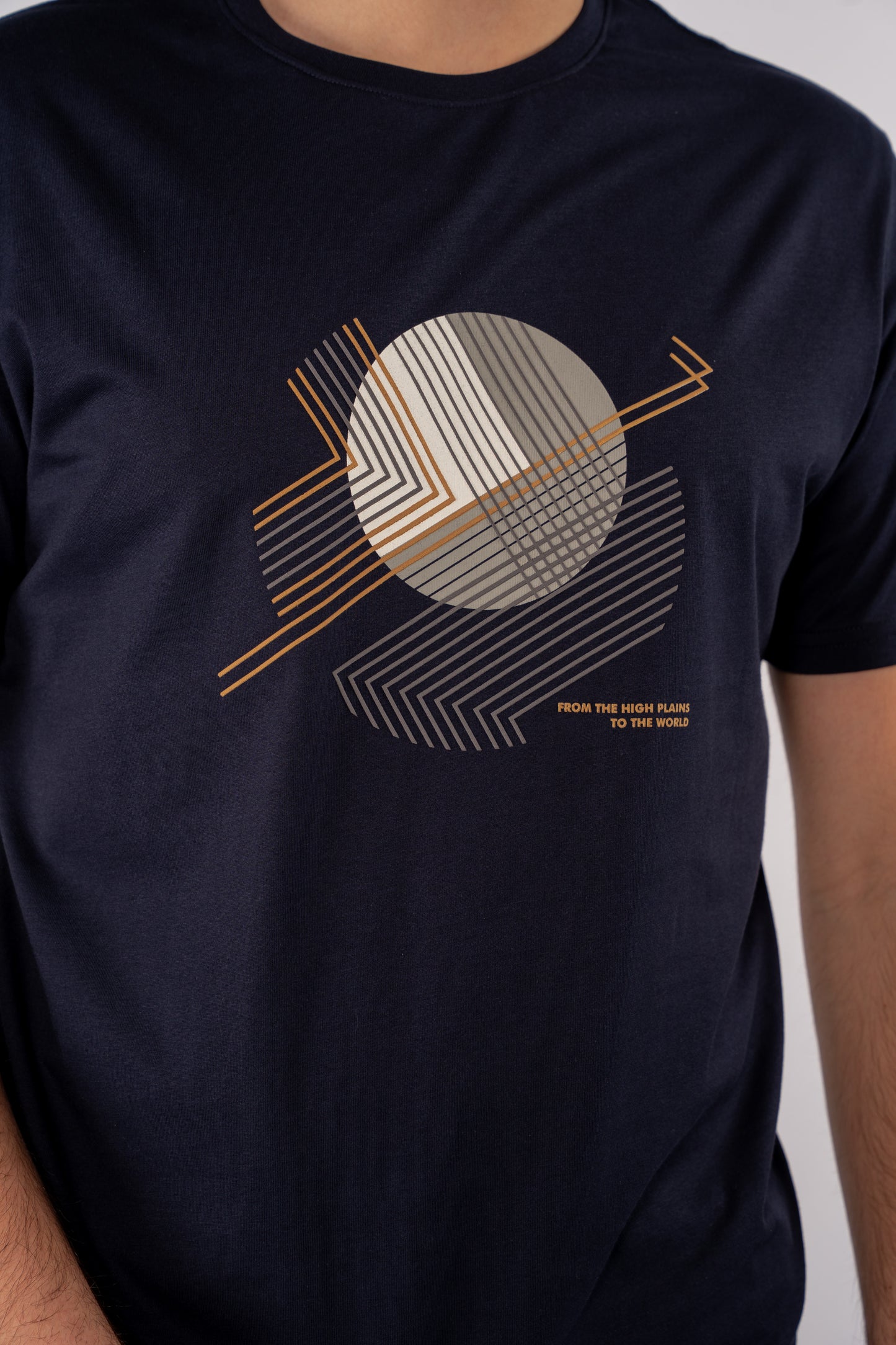 NAVY ABSTRACT PATTERN TSHIRT