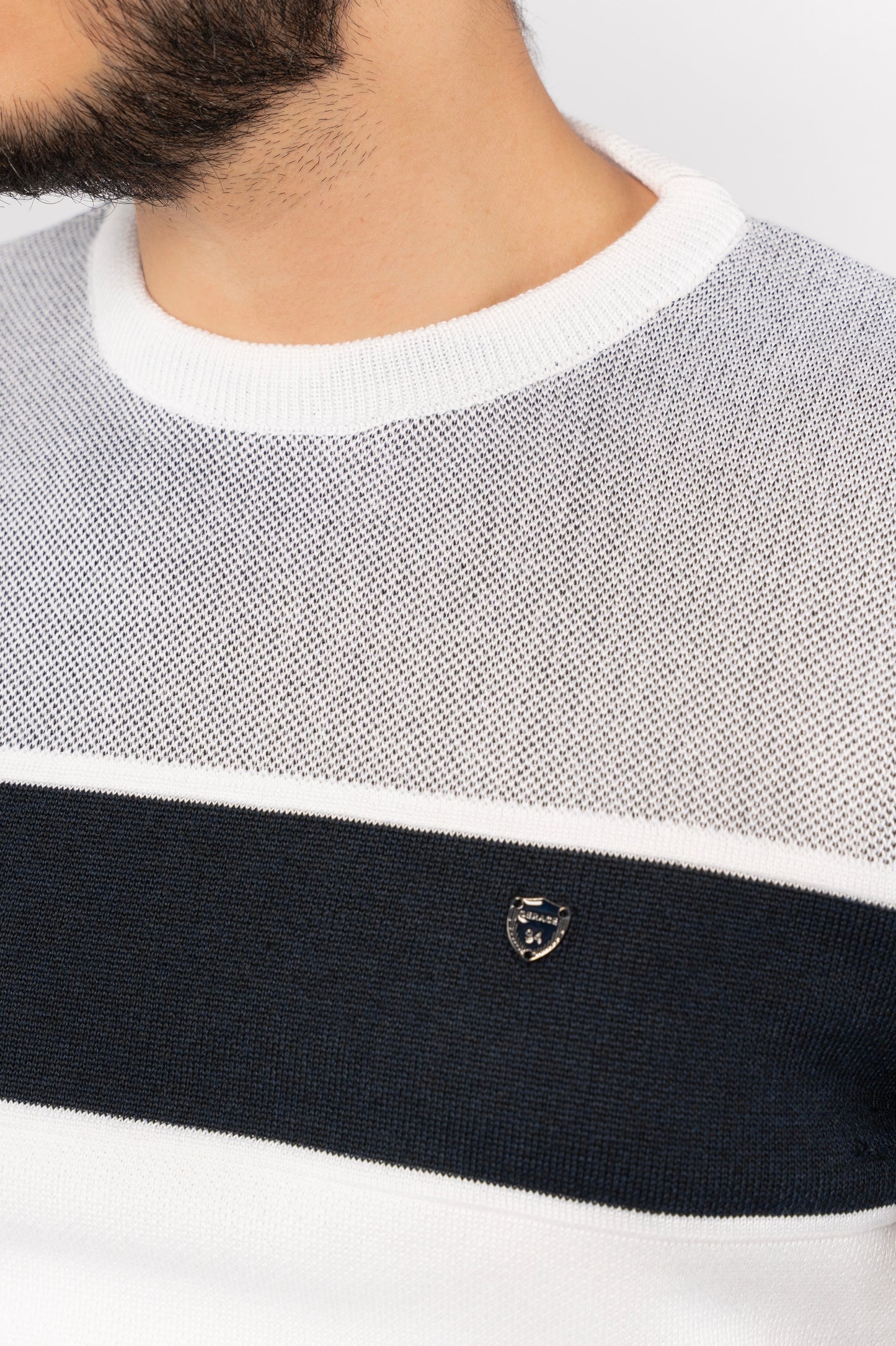 CREAM CASUAL KNITTED SWEATER