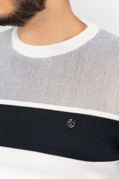 CREAM CASUAL KNITTED SWEATER