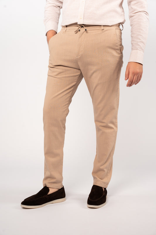 BEIGE LINEN TROUSERS