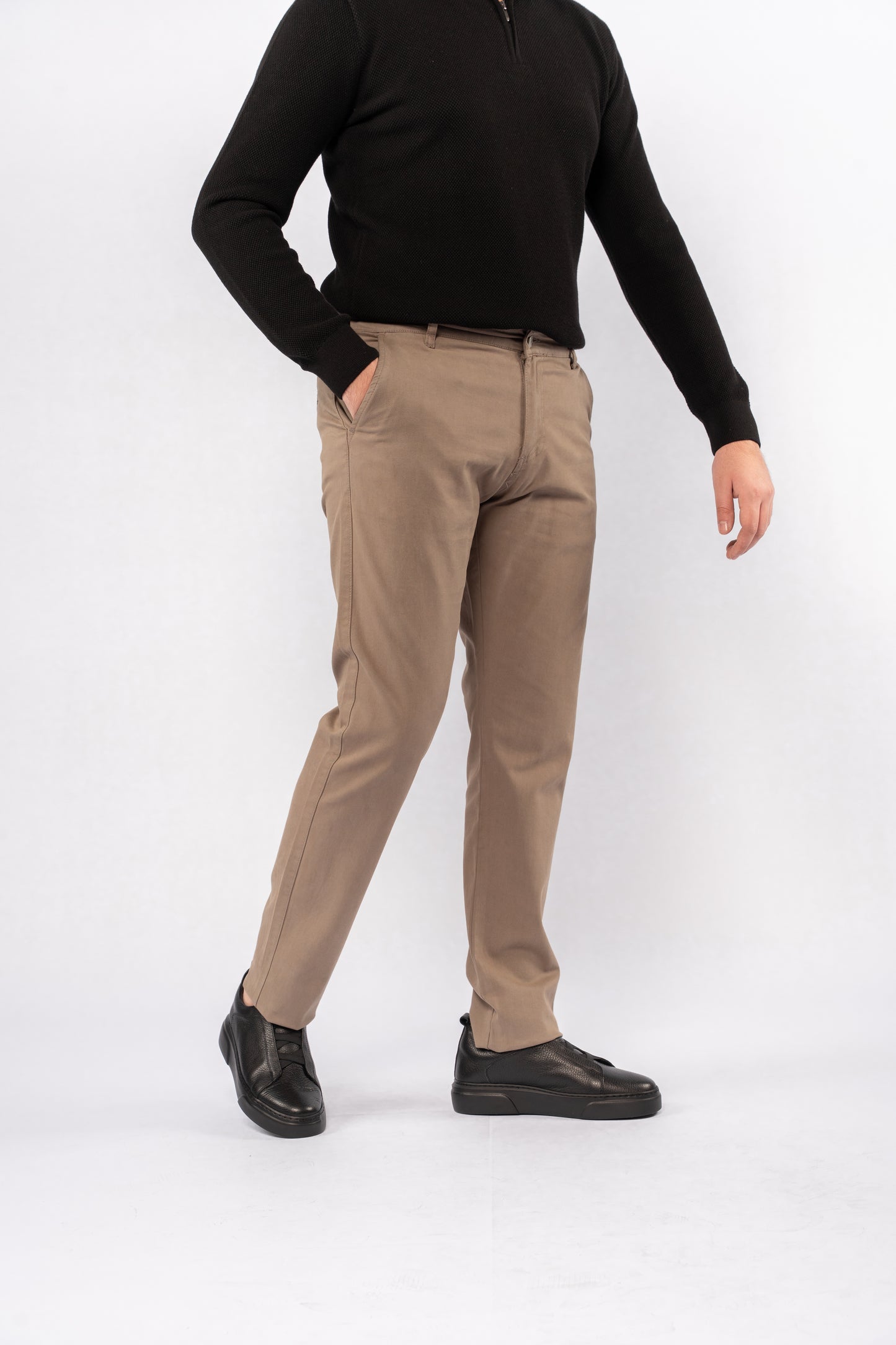 DARK BEIGE ELEGANCE CHINO PANT