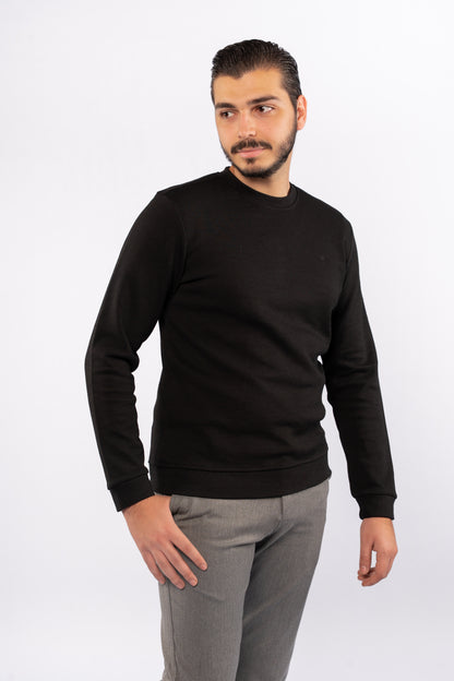 BLACK ELEGANCE PIQUET SWEATER