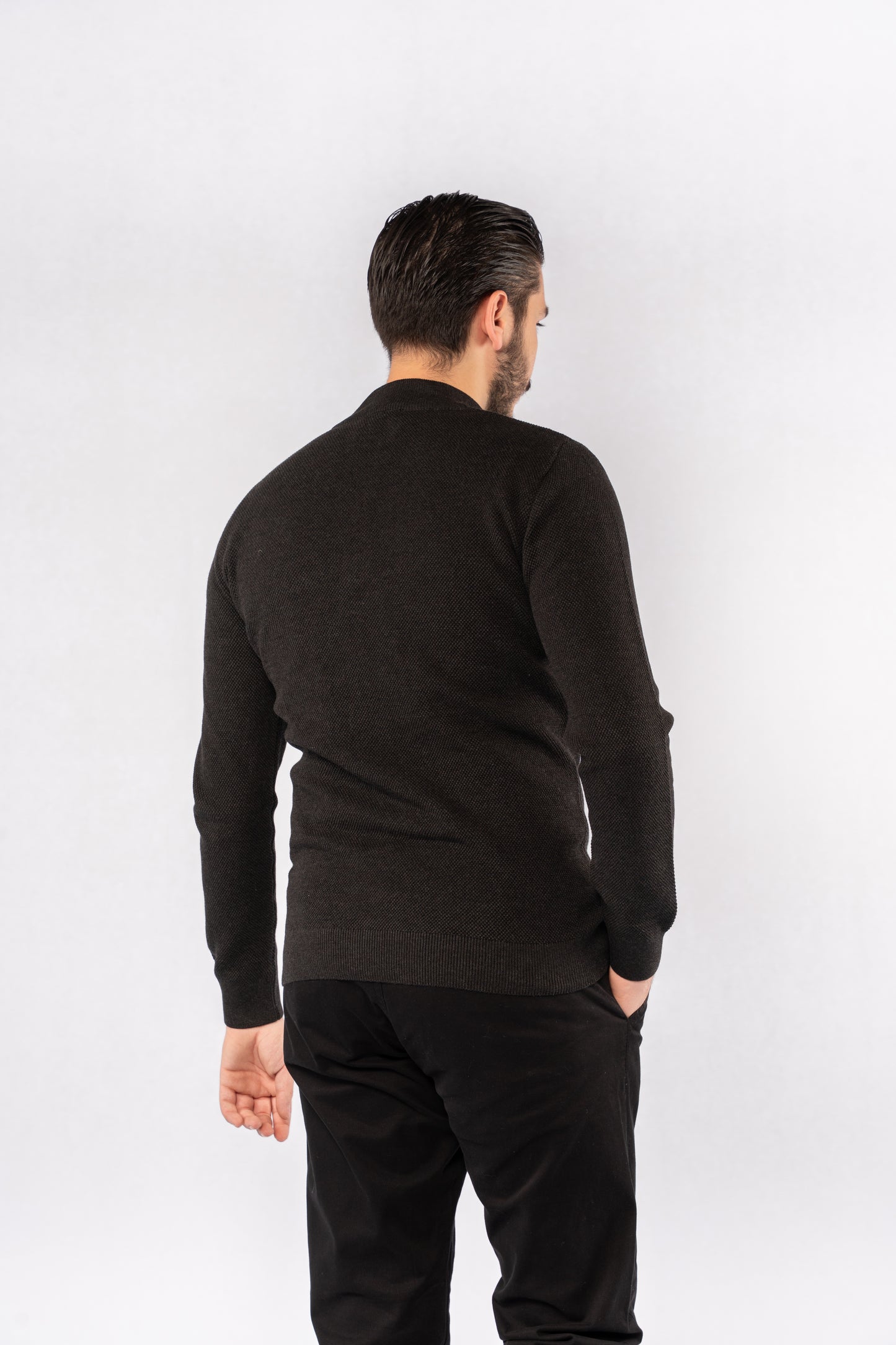 DARK GREY HIGHNECK ZIPPER