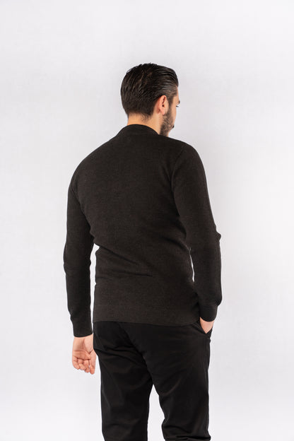 DARK GREY HIGHNECK ZIPPER