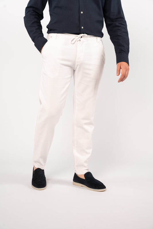 WHITE RELAXED TROUSERS