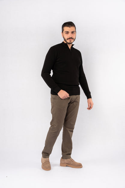 BLACK HIGHNECK ZIPPER