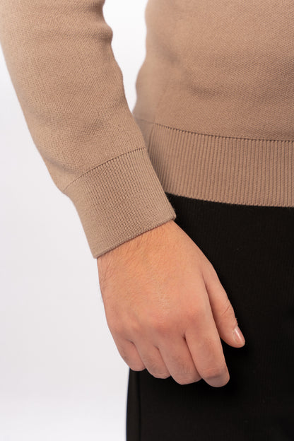 DARK BEIGE CASUAL SWEATER