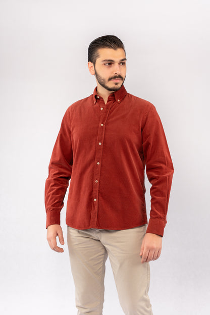 BRICK ELEGANCE VELVET SHIRT