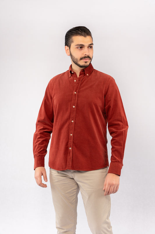BRICK ELEGANCE VELVET SHIRT