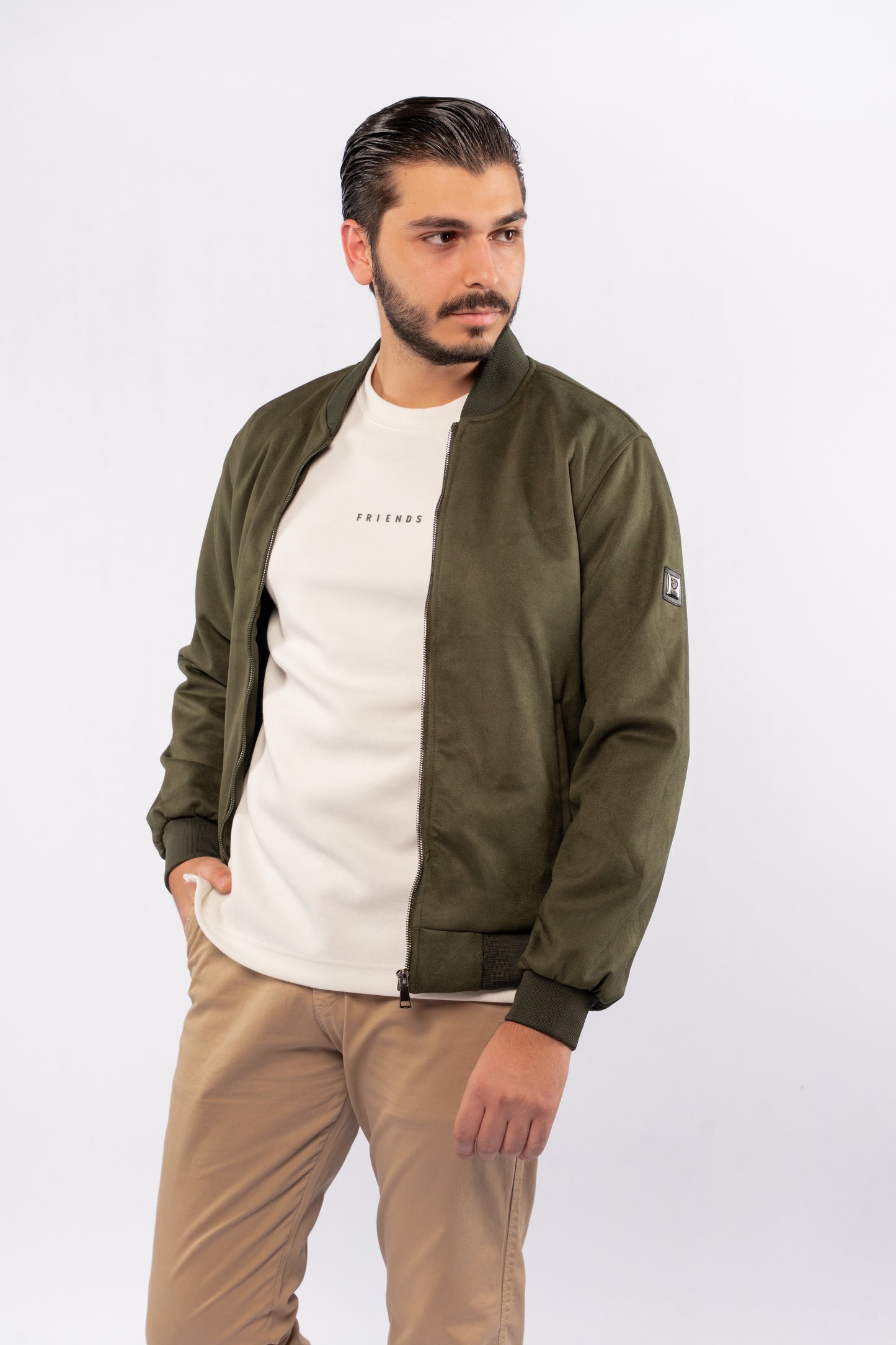 OLIVE SUEDE URBAN JACKET