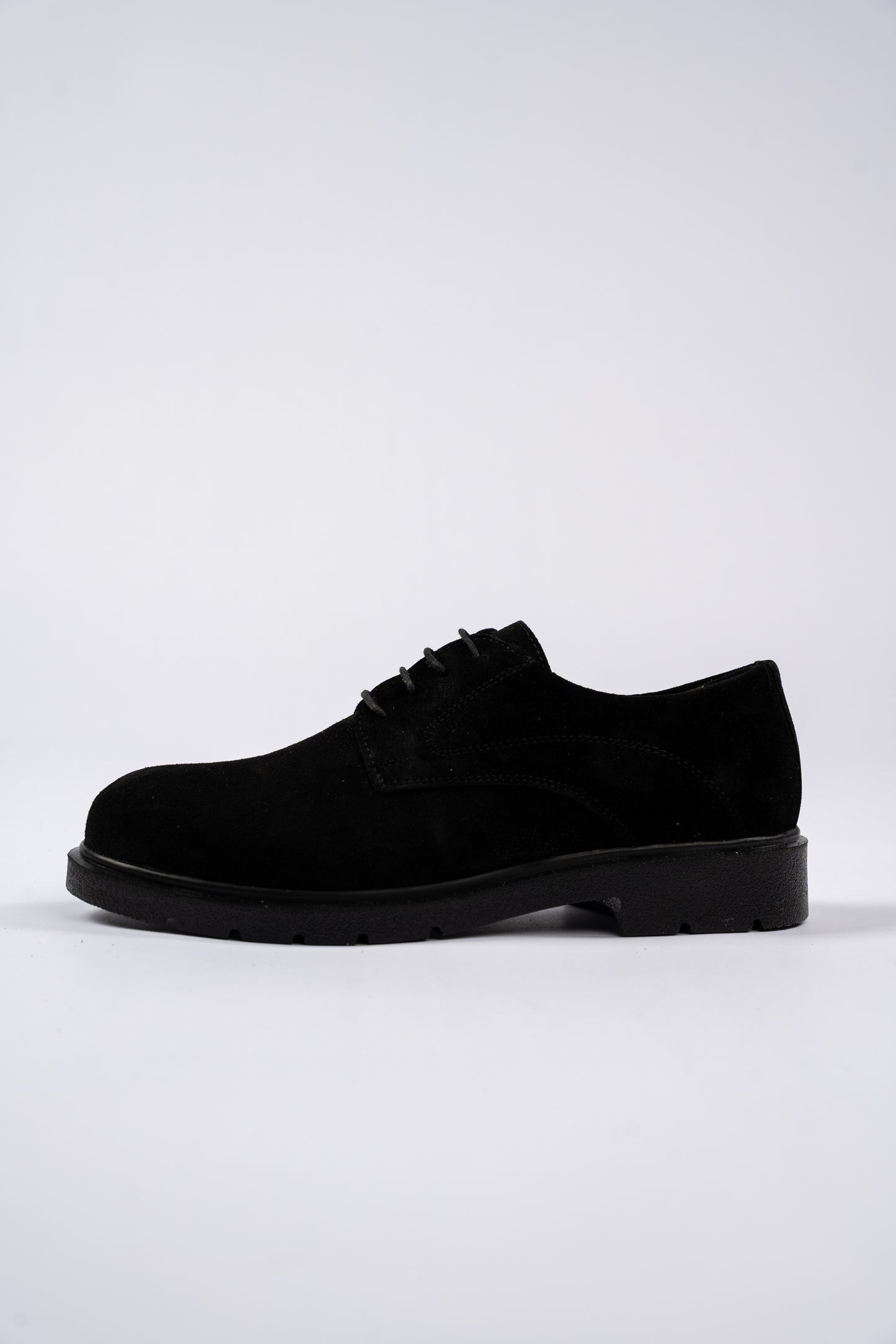 BLACK DERBY SUEDE SHOE