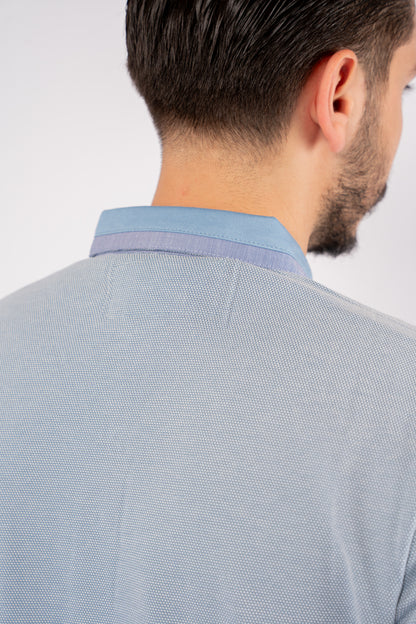 BLUE PIQUET POLO