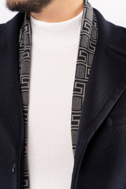 NAVY ELEGANCE WOOL COAT