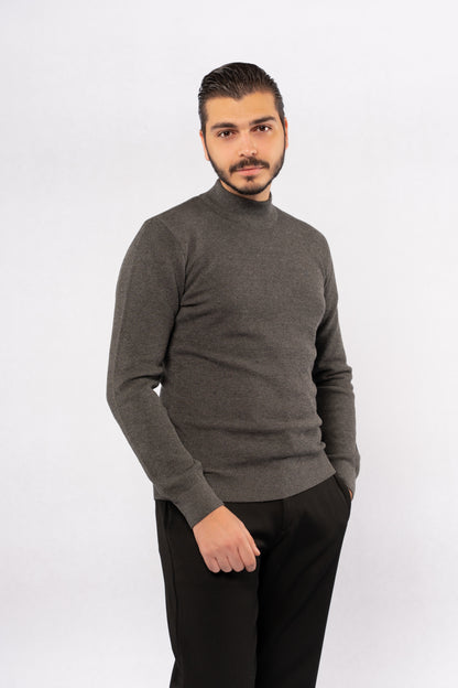GREY HIGHNECK SWEATER