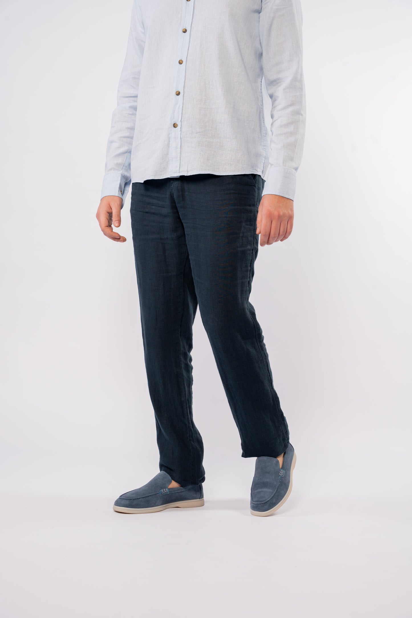 LIGHT BLUE LINEN SHIRT