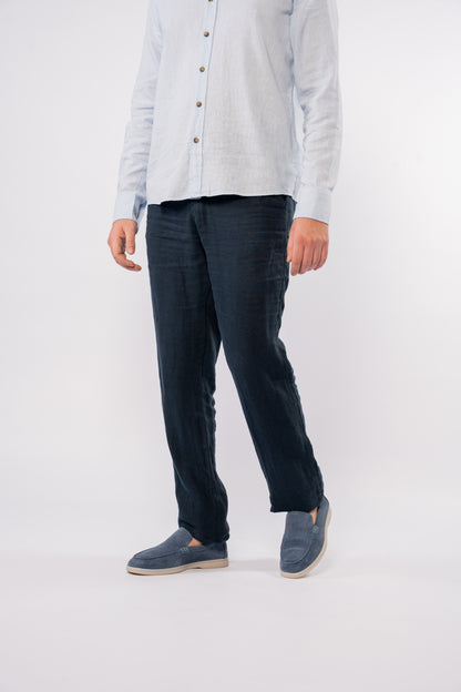 LIGHT BLUE LINEN SHIRT