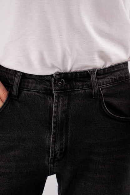 DARK GREY REGULAR FIT DENIM