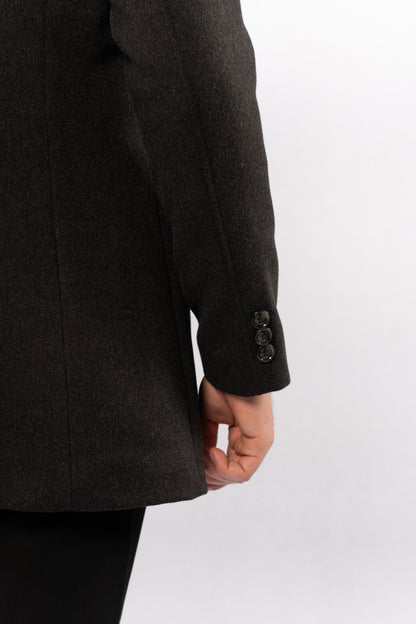 DARK GREY TIMELESS WOOL COAT
