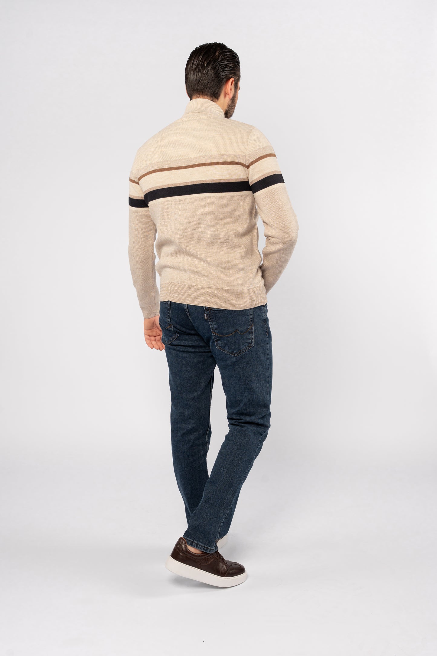BEIGE CASUAL TURLENECK