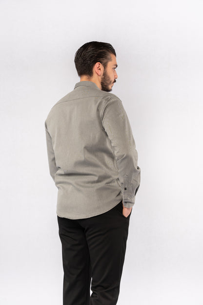 GREY RELAXED TWO POCKET SHIRT