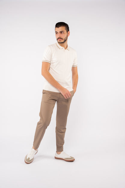 VNECK WHITE POLO