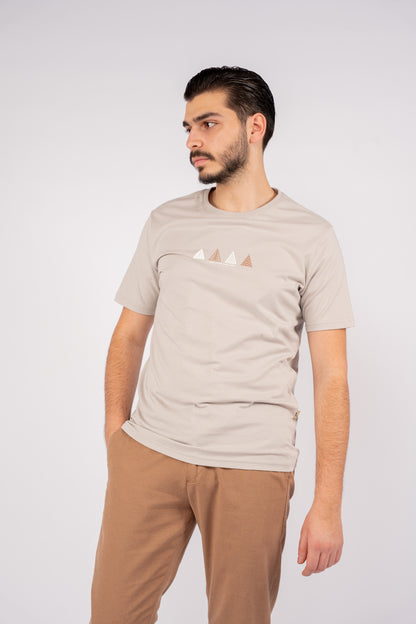 GREY TRIANGLES TSHIRT