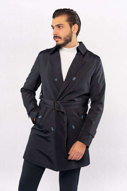 NAVY ELEGANCE TRENCH COAT