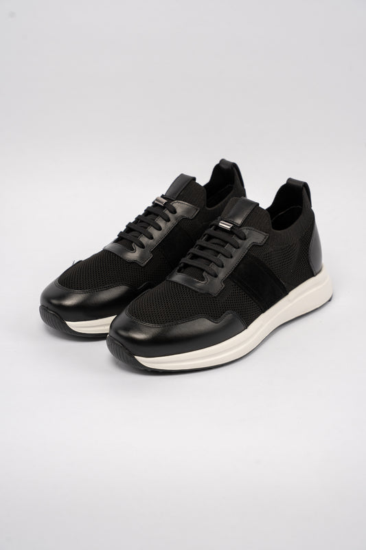 BLACK MIX MATERIAL SNEAKER