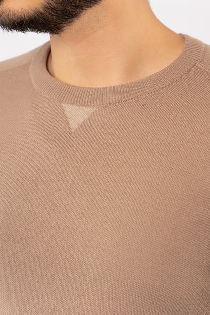 DARK BEIGE CASUAL SWEATER