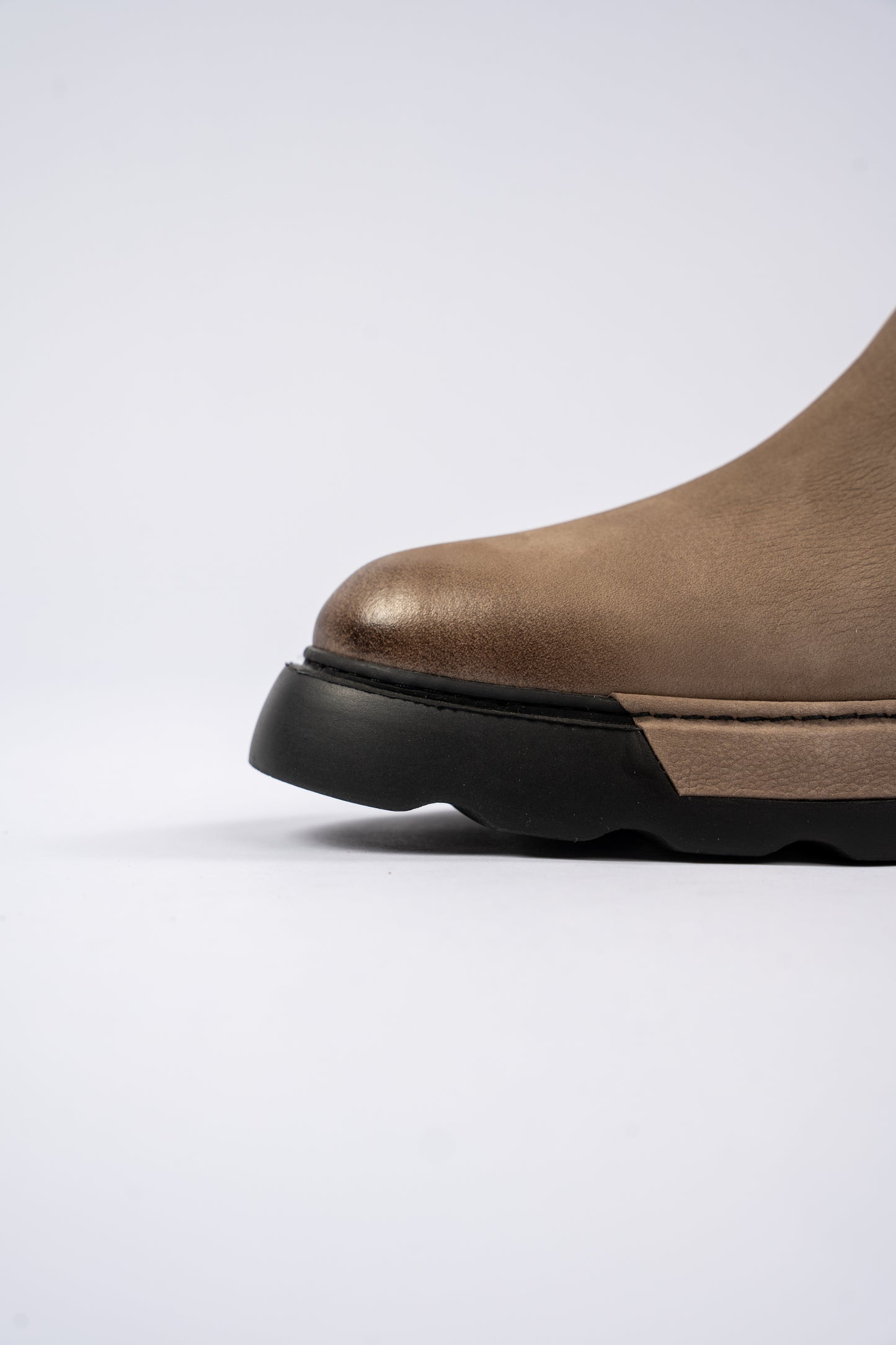 BEIGE CASUAL CHELSEA BOOTS