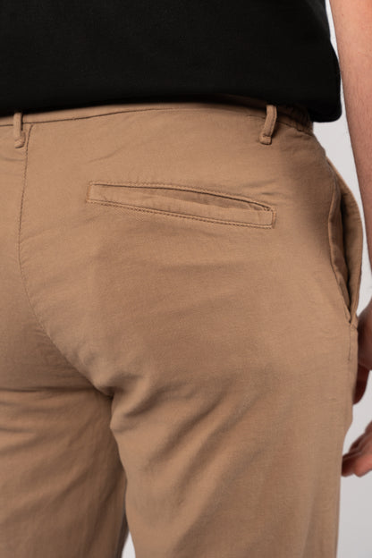 DARK BEIGE RELAXED TROUSERS
