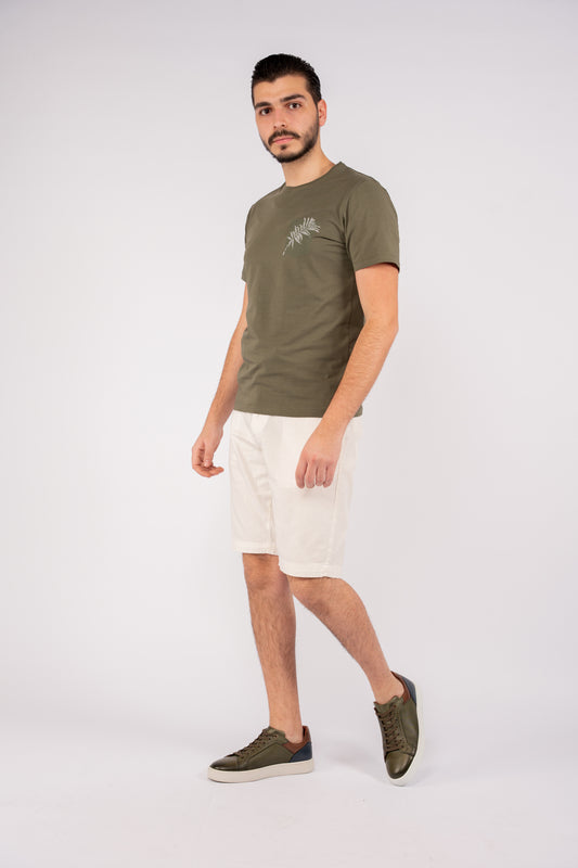 OLIVE FEATHER TSHIRT