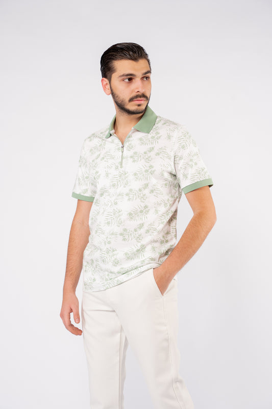 MINT PATTERNED POLO