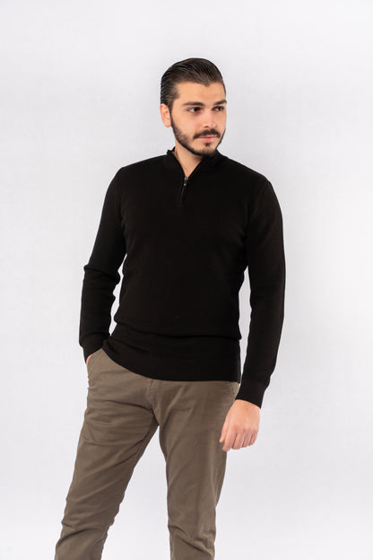 BLACK HIGHNECK ZIPPER