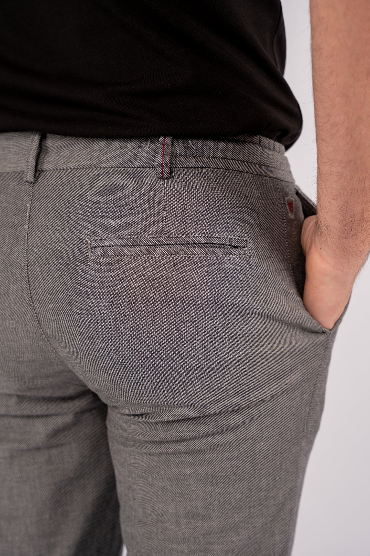 BLACK SEMI LINEN TROUSERS